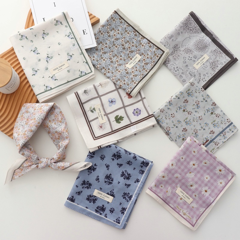 100% Cotton Printed Versatile  - Silk Scarf Square review and price