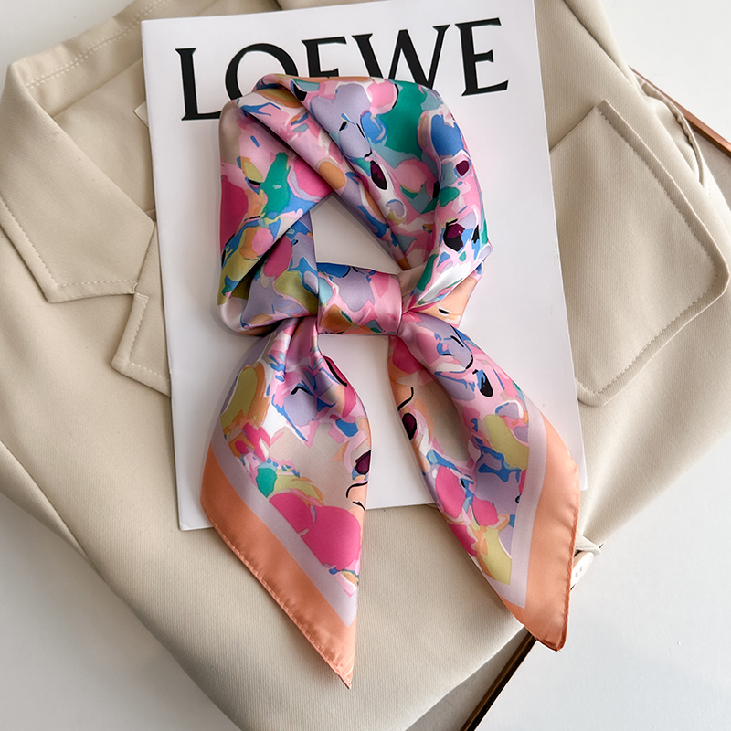 Luxury Floral Print Square Sil - Silk Scarf Square review and price