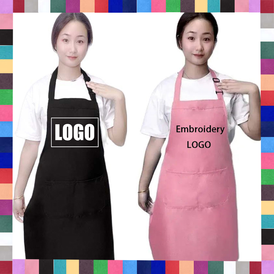 18 Colors Custom LOGO Aprons F - Women Kitchen Accessories review and price