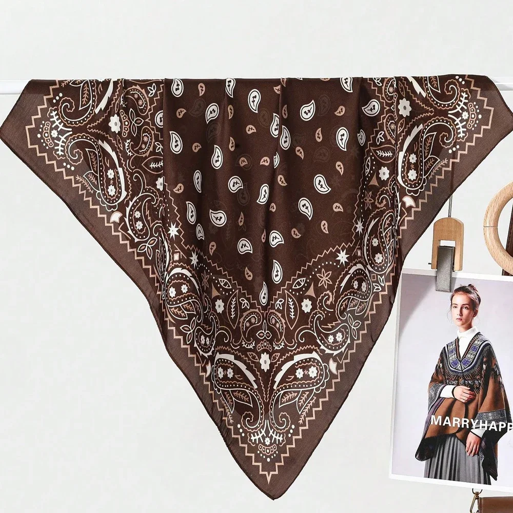 1pcs Paisley Printed Square Sc - Silk Scarf Square review and price