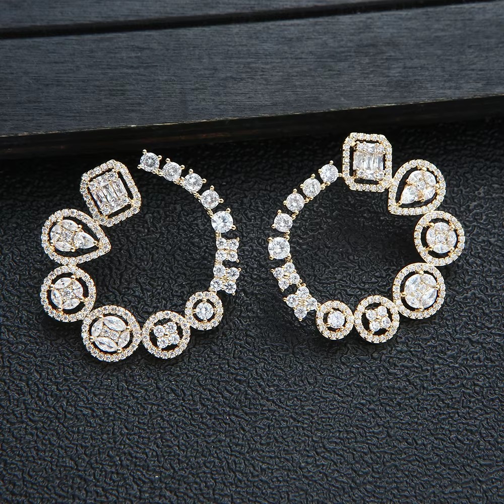 Luxury Round Stud Earrings For - Women Accessories Dubai review and price