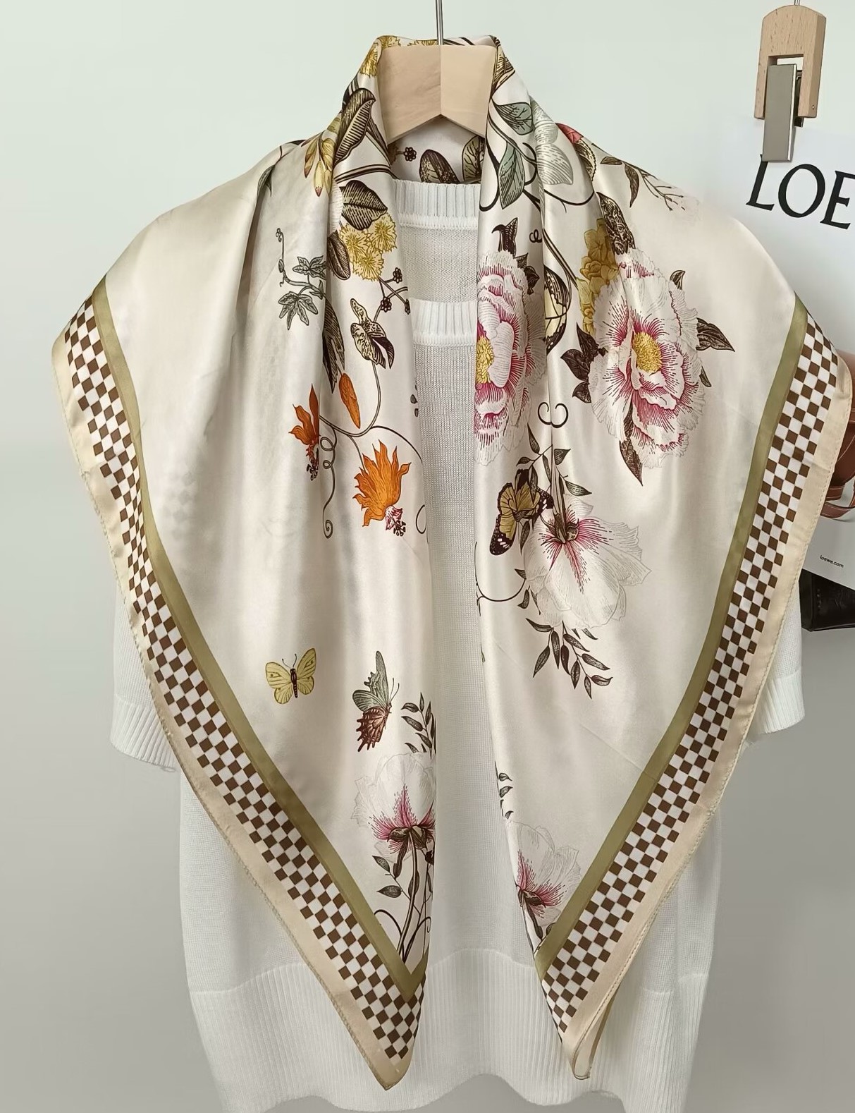 90CM Mulberry Silk Printed Squ - Silk Scarf Square review and price