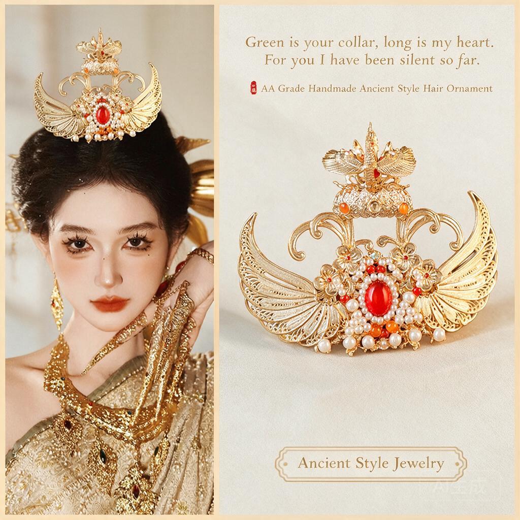 Chinese Traditional Hanfu Gold - Women'S Red Accessories review and price