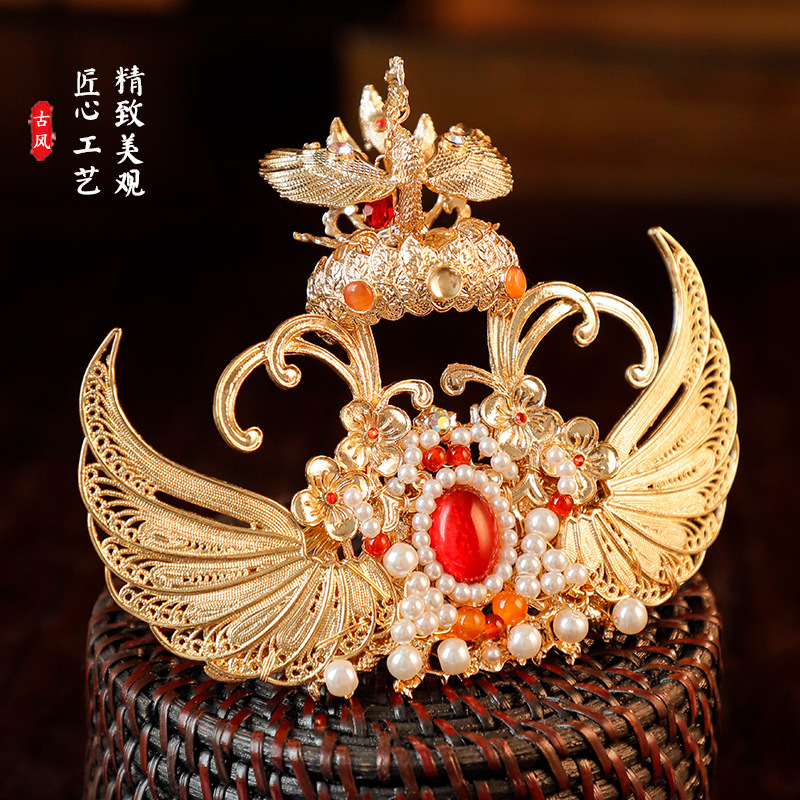 Chinese Traditional Hanfu Gold - Women'S Red Accessories review and price