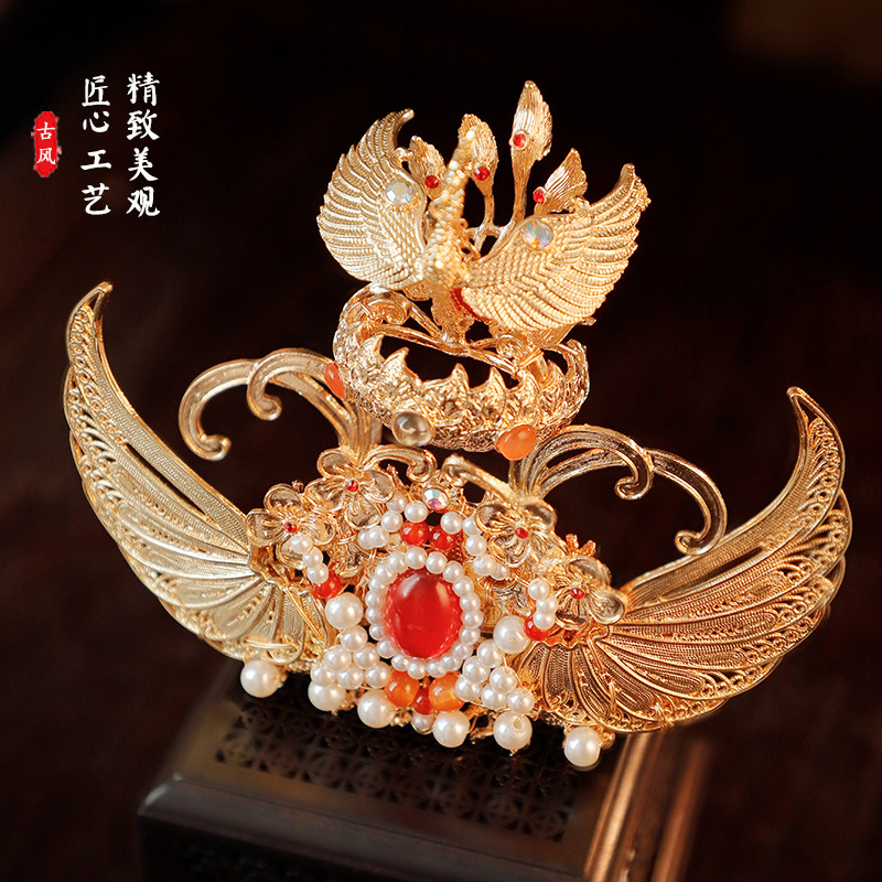 Chinese Traditional Hanfu Gold - Women'S Red Accessories review and price