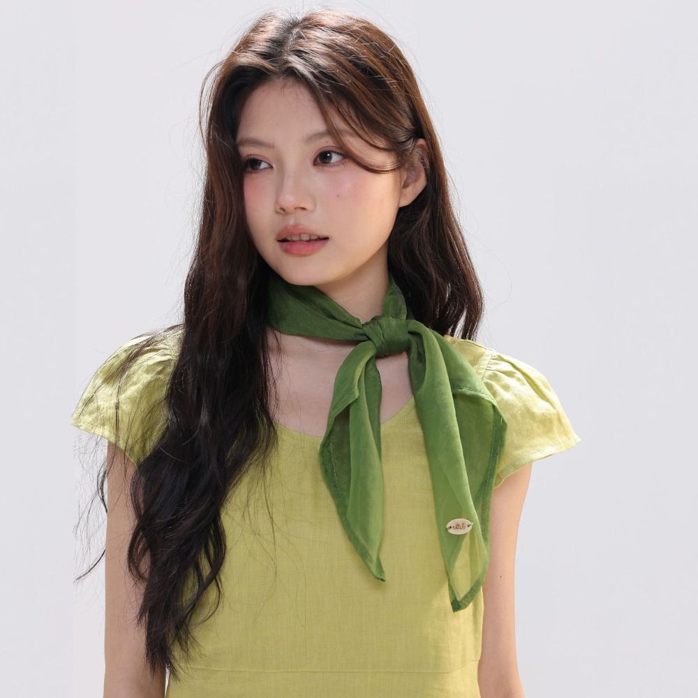 Retro Solid Color Small Square - Silk Scarf Square review and price