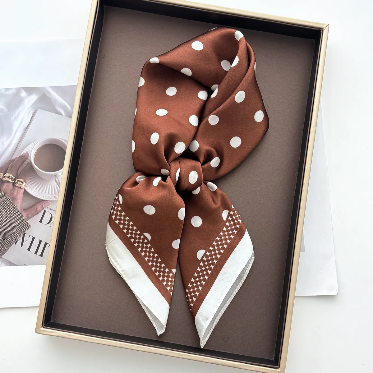 Women Elegant Soft Satin Squar - Silk Scarf Square review and price