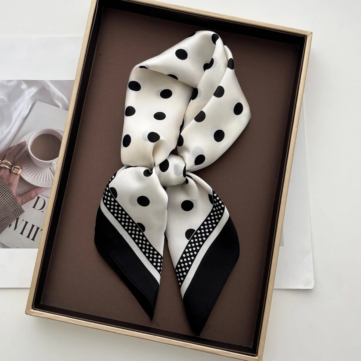 Women Elegant Soft Satin Squar - Silk Scarf Square review and price