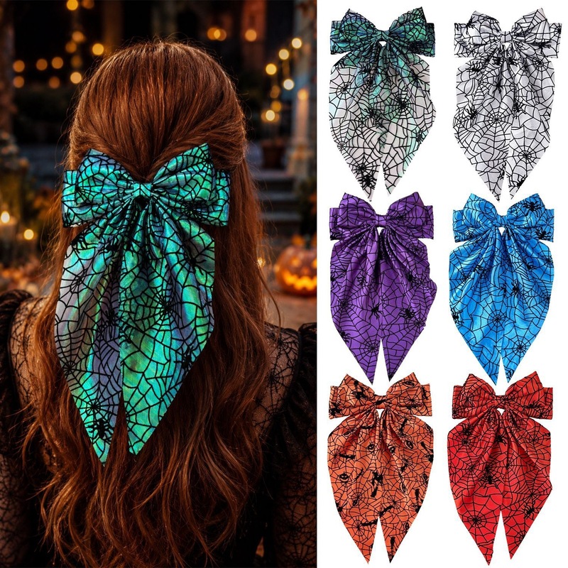 Halloween Spider Web Bow Hair  - Women'S Emo Accessories review and price
