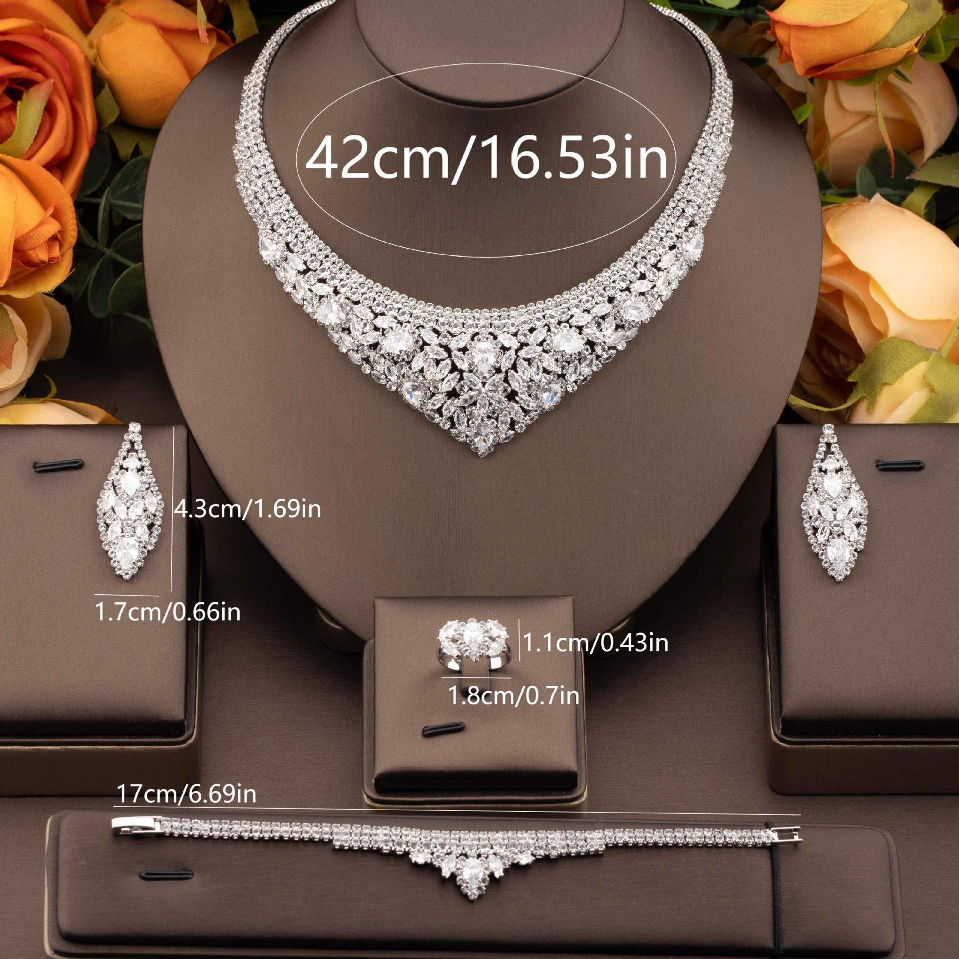 4-Piece Bridal Jewelry Sets Wo - Women Accessories Dubai review and price